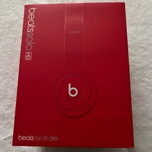 Beats solo HD Wired, on the ear headphones in Red